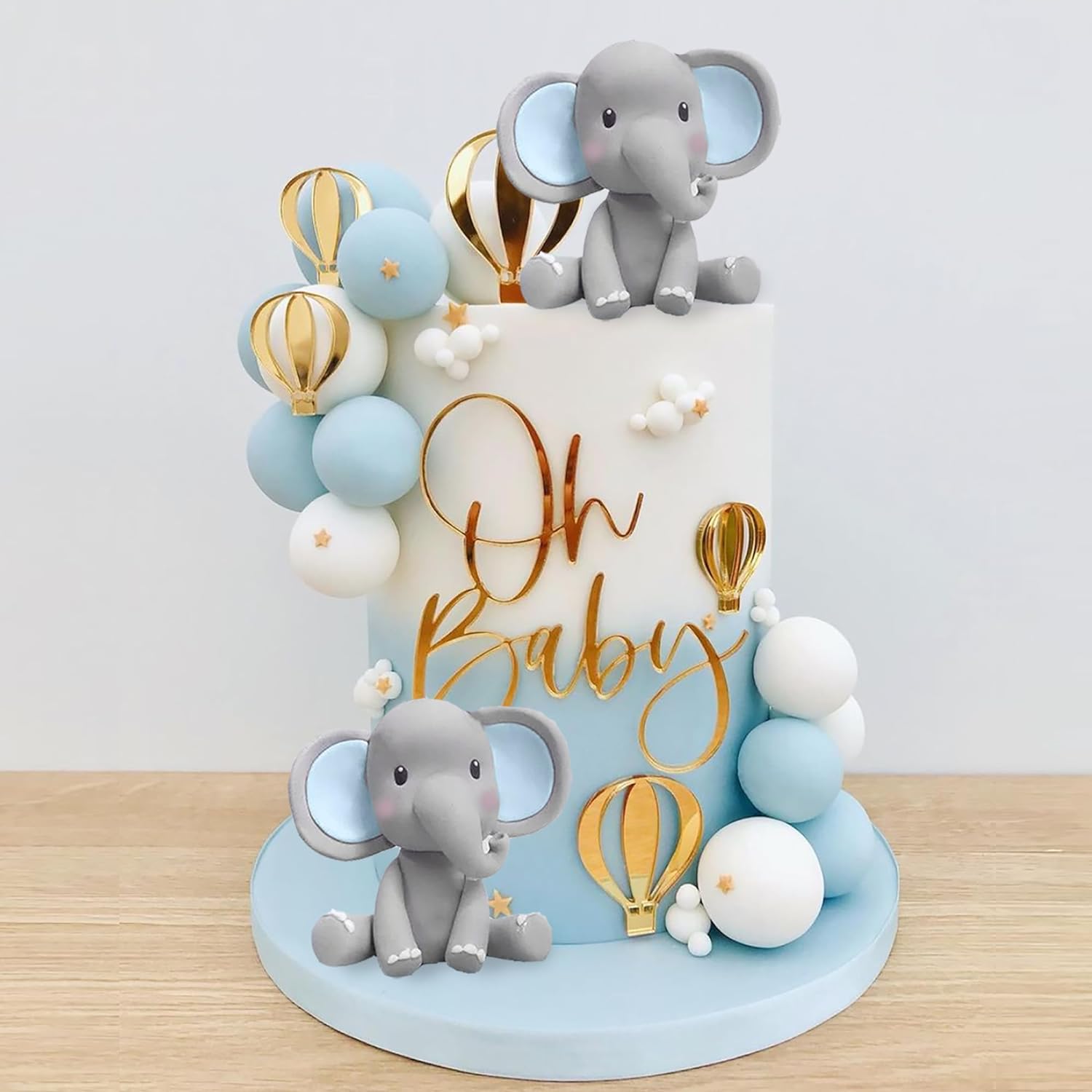 Baby Food Grinder - Decoração de bolo de elefante, topper
