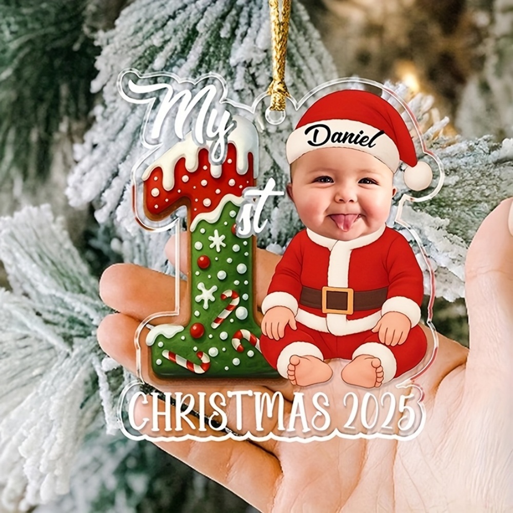 Baby Xmas Food - Enfeite de Acrílico Personalizado para o