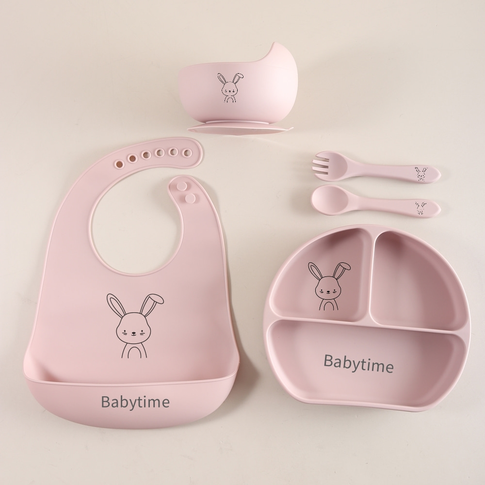 Baby Food Utensils Set - Conjunto de Utensílios para Bebê Coelhinho