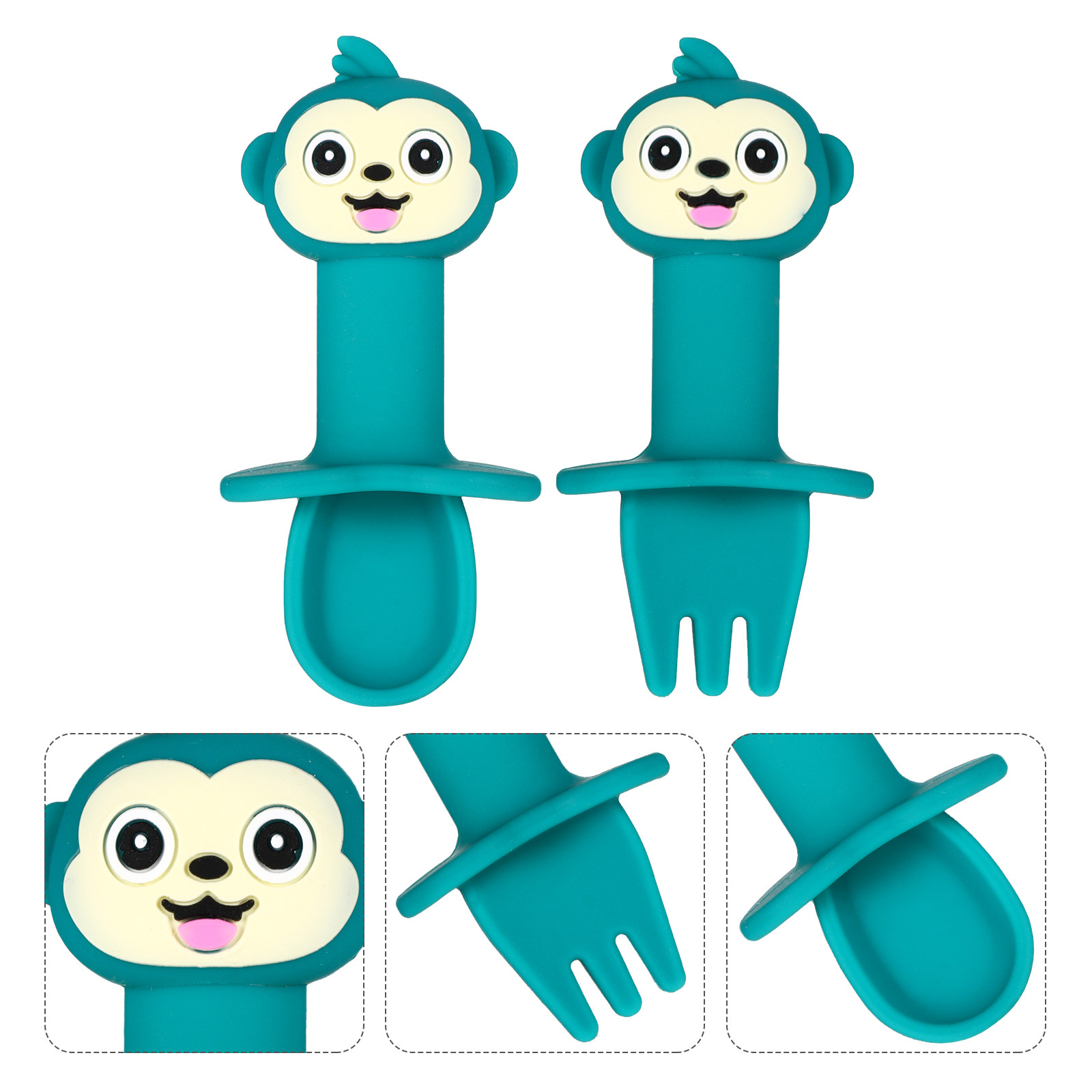 Baby Food Utensils Set - Conjunto de 2 colheres e garfos