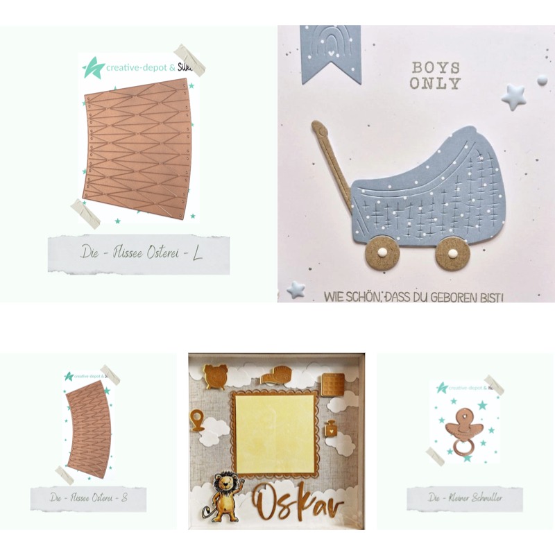 Baby Food Egg - Conjunto de Recortes de Metal para