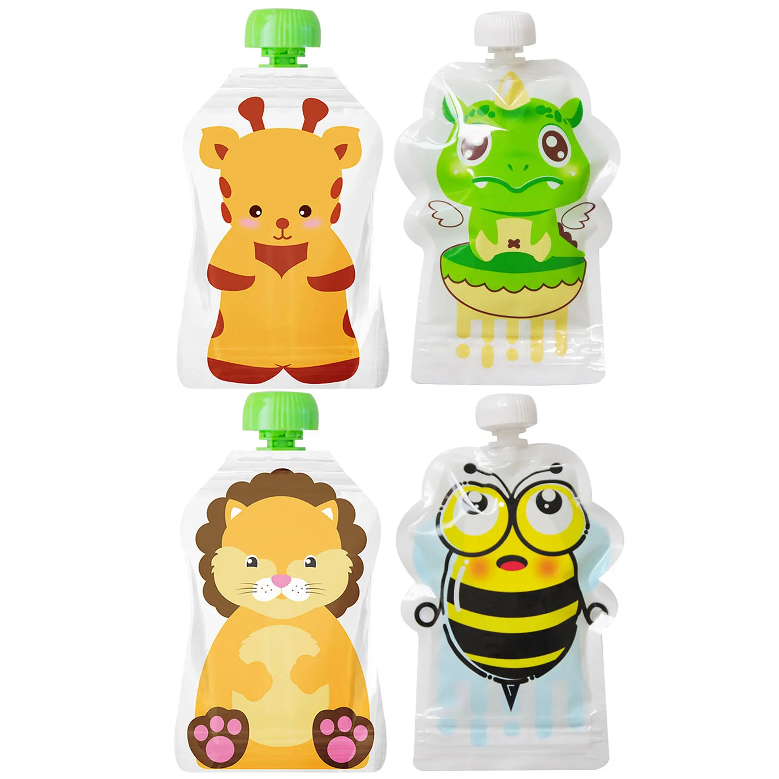 4 pçs saco de armazenamento de - Baby Food Pouches Reusable avaliação e preço
