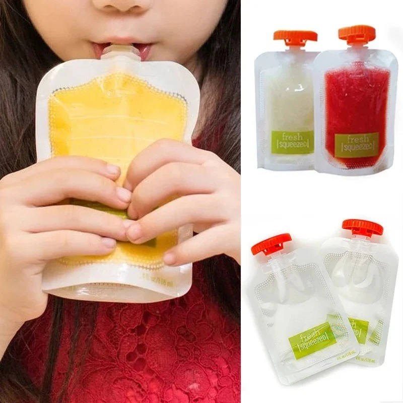 Suporte anti-extrusão para cai - Baby Food Pouches Reusable avaliação e preço