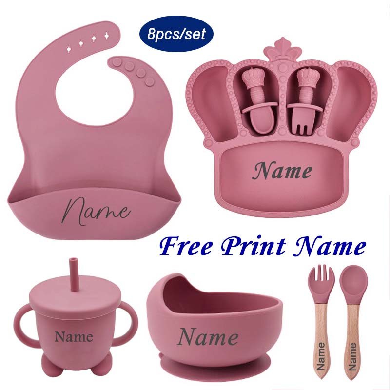 Louça de silicone com nome per - Baby Food Utensils Set avaliação e preço