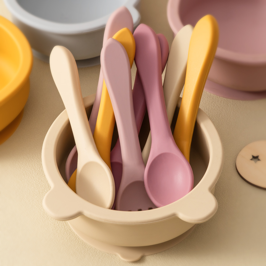 2 pçs/set utensílios de silico - Baby Food Utensils Set avaliação e preço