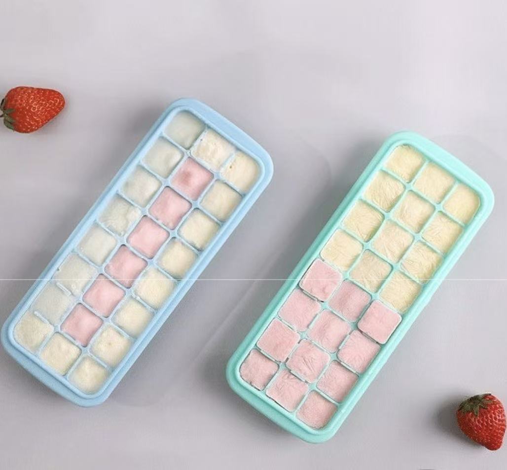 Bandeja de cubos de gelo de si - Baby Food Freezer Tray avaliação e preço