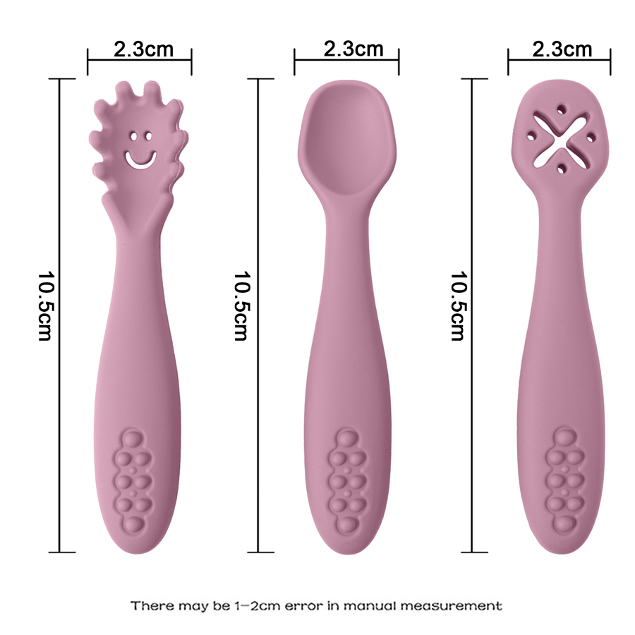 3 pçs bonito bebê aprendizagem - Baby Food Utensils Set avaliação e preço