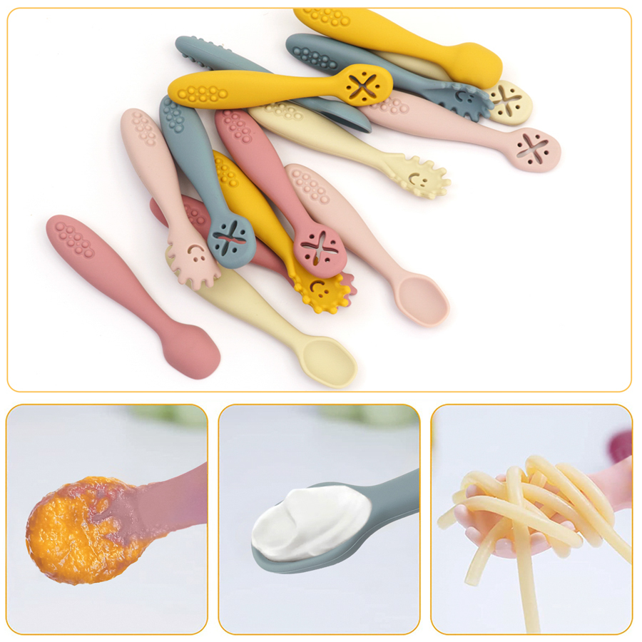 3 pçs bonito bebê aprendizagem - Baby Food Utensils Set avaliação e preço