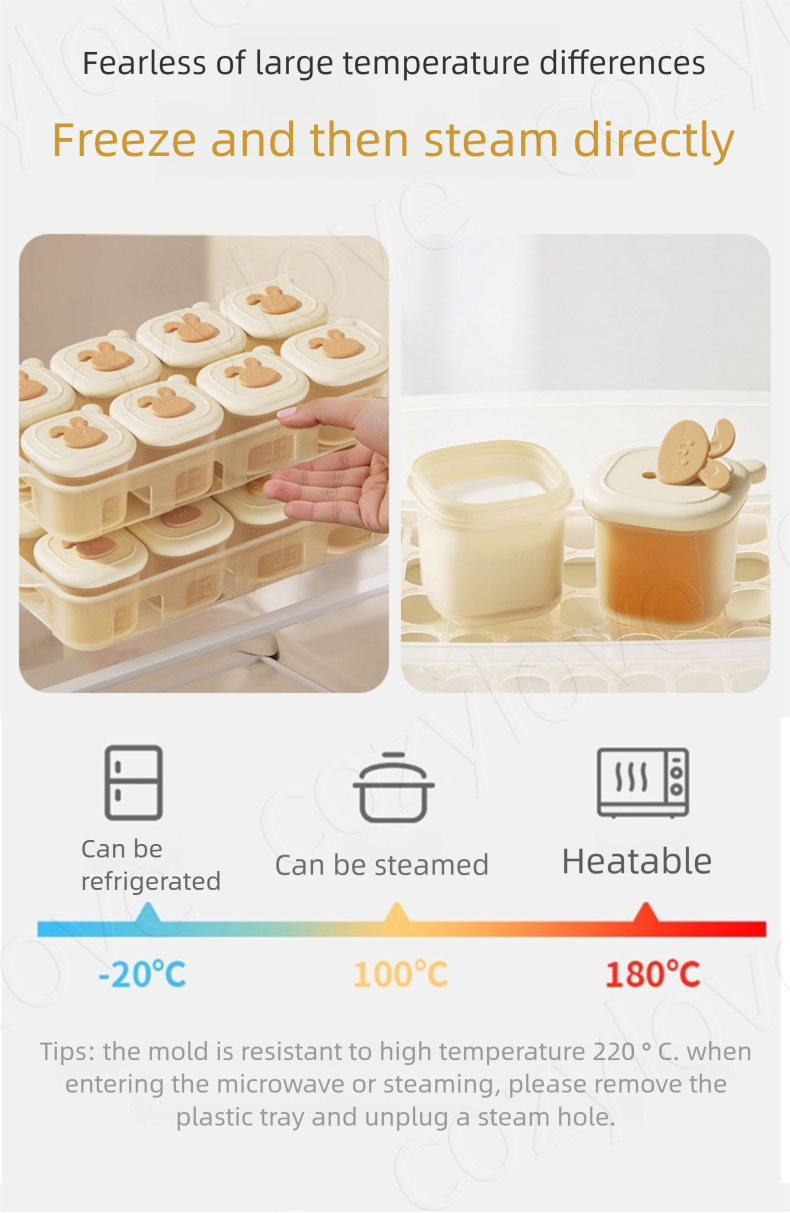Bandejas Portáteis para Congel - Baby Food Pouches Reusable avaliação e preço